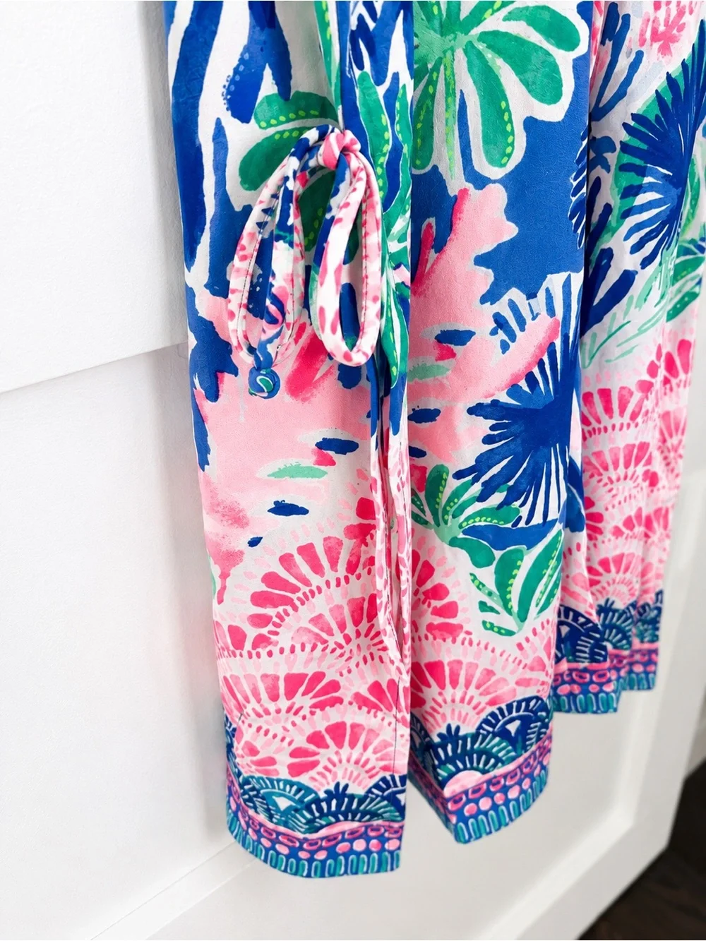 Lilly Pulitzer Halter Skirted Romper Size 2 Tropical Print Blue Pink